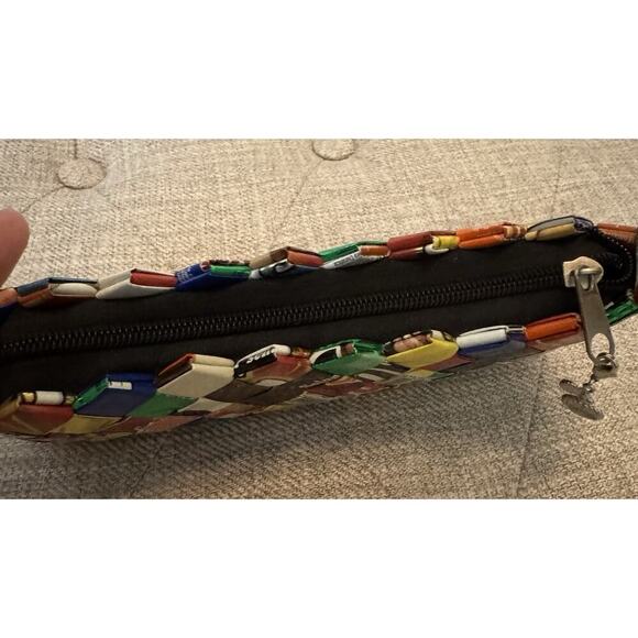 Colorful & Fun Handmade Candy Wrapper Purse Shoulder Bag W/Zipper - Picture 4 of 7